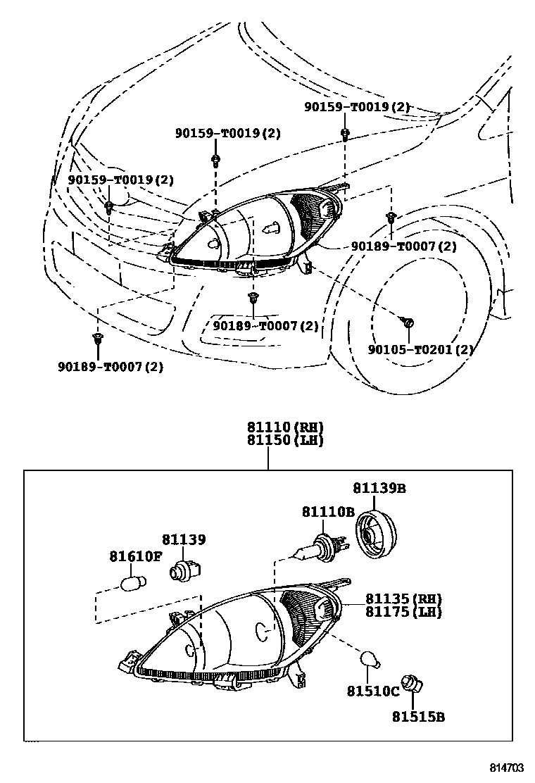 شمعة امامي يمين